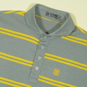 G/FORE Offset Stripe Modern Spread Collar Tech Pique Slim Fit Golf Polo